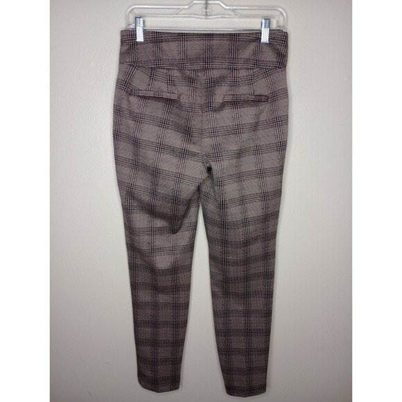Soho Plaid Stretch Ankle Pants Pull On Pencil Dark Academia Fall Career Medium - Picture 6 of 13